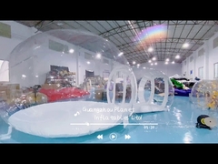 خيمة فقاعية شفافة قابلة للنفخ مع نفق بطول 2 متر مصنوعة من مادة PVC الشفافة بسماكة 0.8 مم