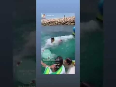 0.9 ملم معدات لعب المياه المصنوعة من مادة PVC زلاقة مائية قابلة للنفخ لليخوت حجم مخصص زلاقة يخت قابلة للنفخ