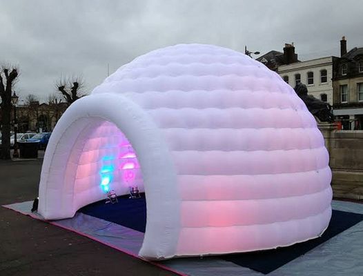 3m 4m 5m أكسفورد القماش الأبيض مع ضوء LED استخدام تفجير خيمة نفخ القباني القبة لحدث الحزب