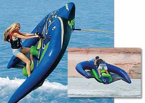 3.6x2.4m PVC معدات اللعب المائية ألعاب نفخ تحلق مانتا راي / أنبوب طائرة ورقية رياضية مائية قابلة للجر