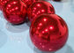 كرة زينة عيد الميلاد 60 سم كرة مرآة PVC حمراء قابلة للنفخ